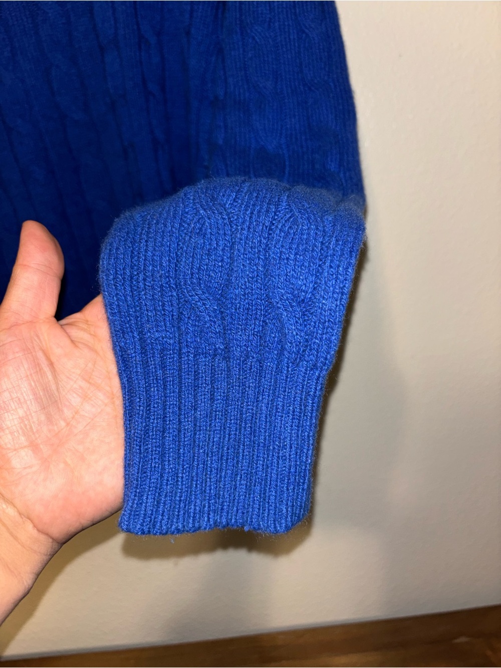 Ralph Lauren Cable-Knit Crewneck Sweater in Blue - Picture 6 of 10